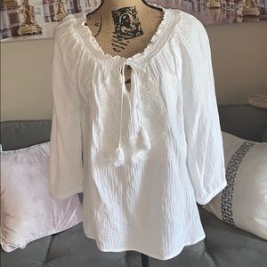 ADIVA white boho top